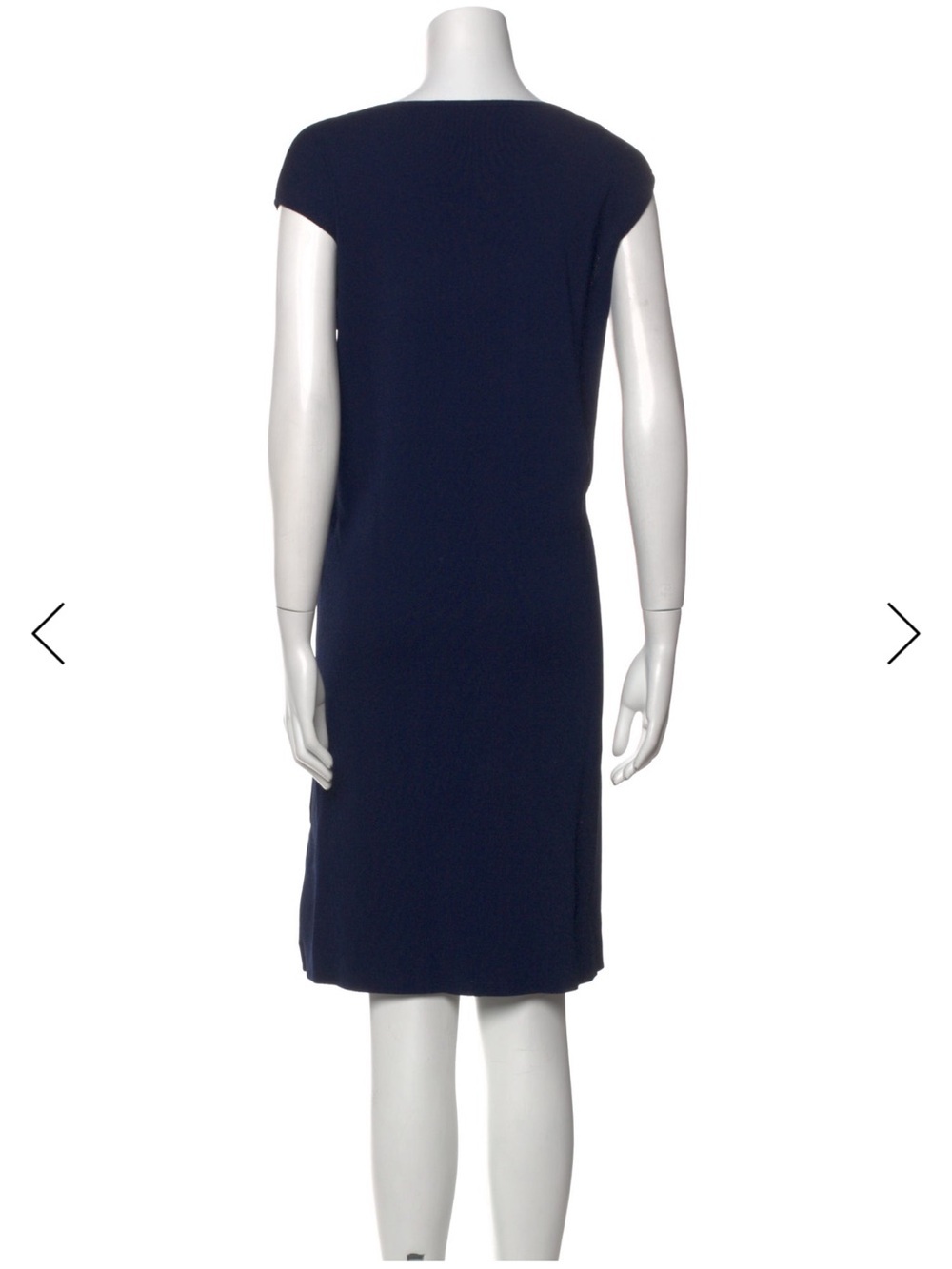 Navy Button-Accent Sheath Dress size large - Luisa spagnoli Brand - Picture 3 of 6